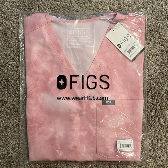 Figs Tops - Figs Marbled Rose Catarina Scrub top S